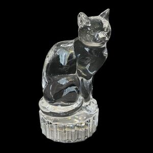 Vintage Nachtmann Bleikristall Germany Crystal Cat Figurine